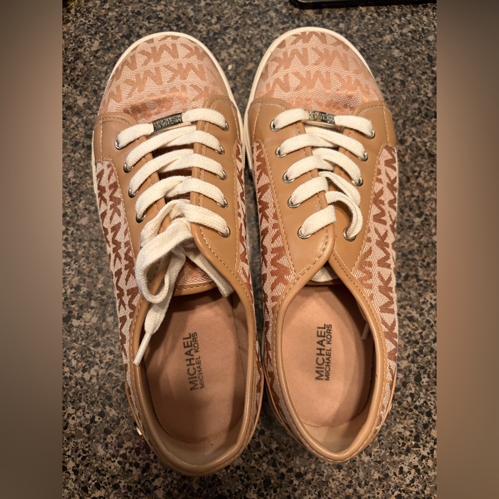 Michael Kors Women's Pink and White Sneakers